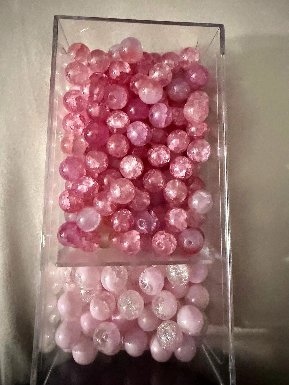Pink Glass Beads Assortment